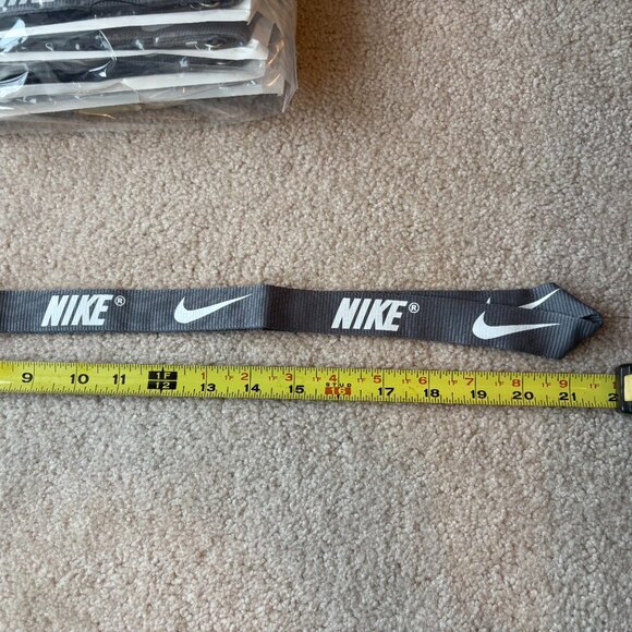 Nike Lanyards Detachable Keychain Badge ID Holders Gray White Lot of 15 NWT - Picture 3 of 3